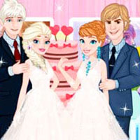 Elsa And Anna Wedding Party