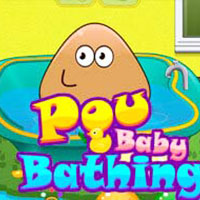 Pou Baby Bathing
