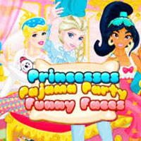 Princesses Pajama Party Funny Faces